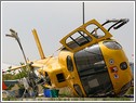 Javítás közben oldalára borult egy mentőhelikopter Balatonfüreden